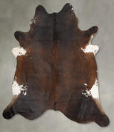 Chocolate and White XX-Large Brazilian Cowhide Rug 8'8"H x 7'11"W #B29294 by Hudson Hides