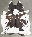 Chocolate and White X-Large Brazilian Cowhide Rug 7'9"H x 5'11"W #B29301 by Hudson Hides