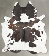 Chocolate and White X-Large Brazilian Cowhide Rug 7'9"H x 5'11"W #B29301 by Hudson Hides