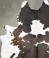 Chocolate and White X-Large Brazilian Cowhide Rug 7'9"H x 5'11"W #B29301 by Hudson Hides