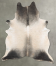 Grey with Beige XX-Large Brazilian Cowhide Rug 9'8"H x 6'11"W #B29304 by Hudson Hides