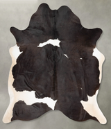 Black and White XX-Large Brazilian Cowhide Rug 8'0"H x 6'7"W #B29309 by Hudson Hides