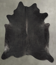 Solid Black XX-Large Brazilian Cowhide Rug 8'6"H x 7'8"W #B29313 by Hudson Hides