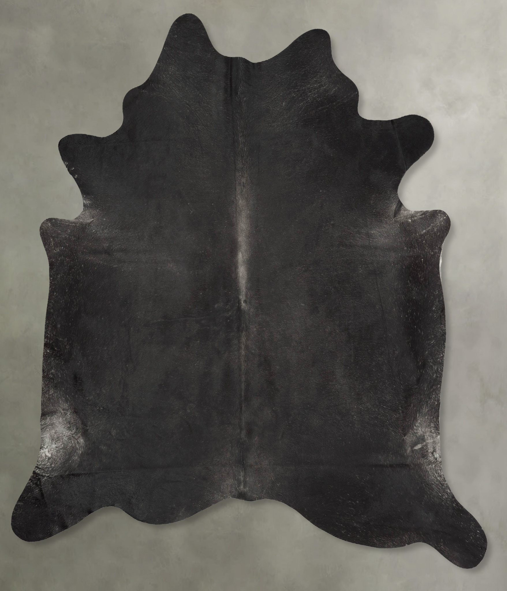 Solid Black Cowhide Rug #B29313