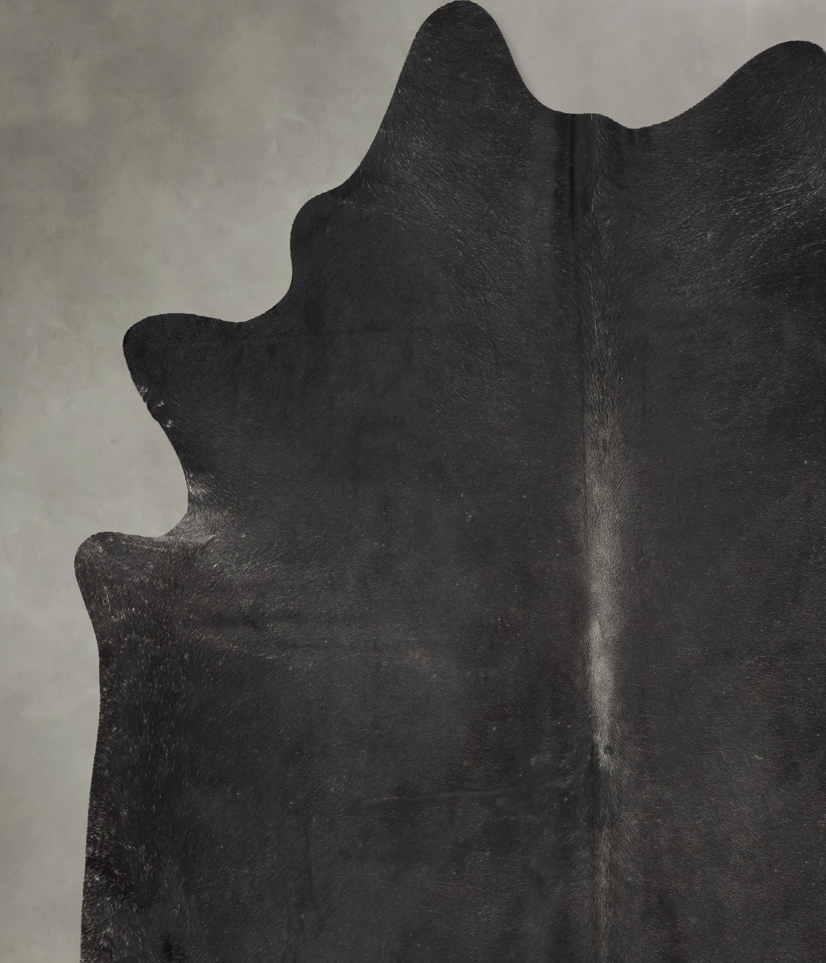 Solid Black XX-Large Brazilian Cowhide Rug 8'6"H x 7'8"W #B29313 by Hudson Hides