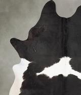 Black and White XX-Large Brazilian Cowhide Rug 8'6"H x 6'7"W #B29316 by Hudson Hides