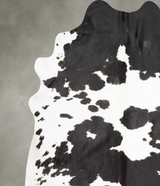 Black and White XX-Large Brazilian Cowhide Rug 8'0"H x 6'6"W #B29318 by Hudson Hides