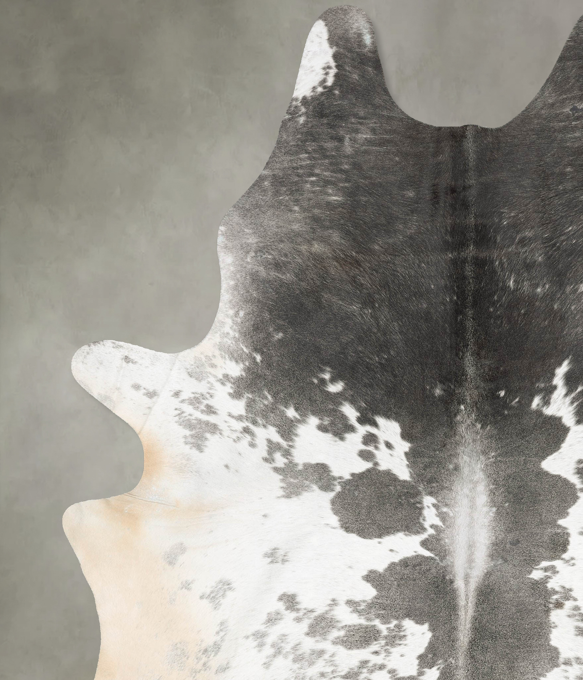 Salt and Pepper Black XX-Large Brazilian Cowhide Rug 9'2"H x 6'11"W #B29319 by Hudson Hides