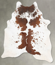 Brown and White X-Large Brazilian Cowhide Rug 7'10"H x 5'11"W #B29320 by Hudson Hides