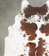 Brown and White X-Large Brazilian Cowhide Rug 7'10"H x 5'11"W #B29320 by Hudson Hides