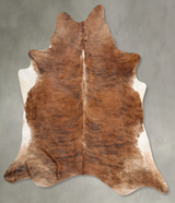 Medium Brindle XX-Large Brazilian Cowhide Rug 8'1"H x 7'3"W #B29325 by Hudson Hides