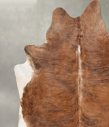 Medium Brindle XX-Large Brazilian Cowhide Rug 8'1"H x 7'3"W #B29325 by Hudson Hides