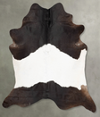 Chocolate and White XX-Large Brazilian Cowhide Rug 8'2"H x 7'1"W #B29327 by Hudson Hides