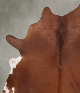 Brown and White Regular X-Large Brazilian Cowhide Rug 7'7"H x 6'2"W #B29334 by Hudson Hides