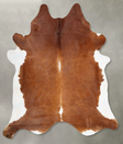 Brown and White Regular XX-Large Brazilian Cowhide Rug 8'5"H x 7'1"W #B29337 by Hudson Hides