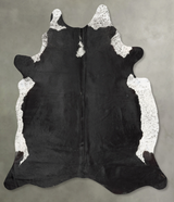 Black and White XX-Large Brazilian Cowhide Rug 8'3"H x 6'8"W #B29348 by Hudson Hides