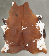 Brown and White X-Large Brazilian Cowhide Rug 7'9"H x 6'3"W #B29349 by Hudson Hides