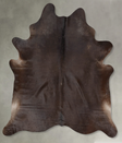 Chocolate X-Large Brazilian Cowhide Rug 7'11"H x 6'3"W #B29355 by Hudson Hides