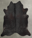 Solid Black XX-Large Brazilian Cowhide Rug 8'1"H x 6'11"W #B29356 by Hudson Hides