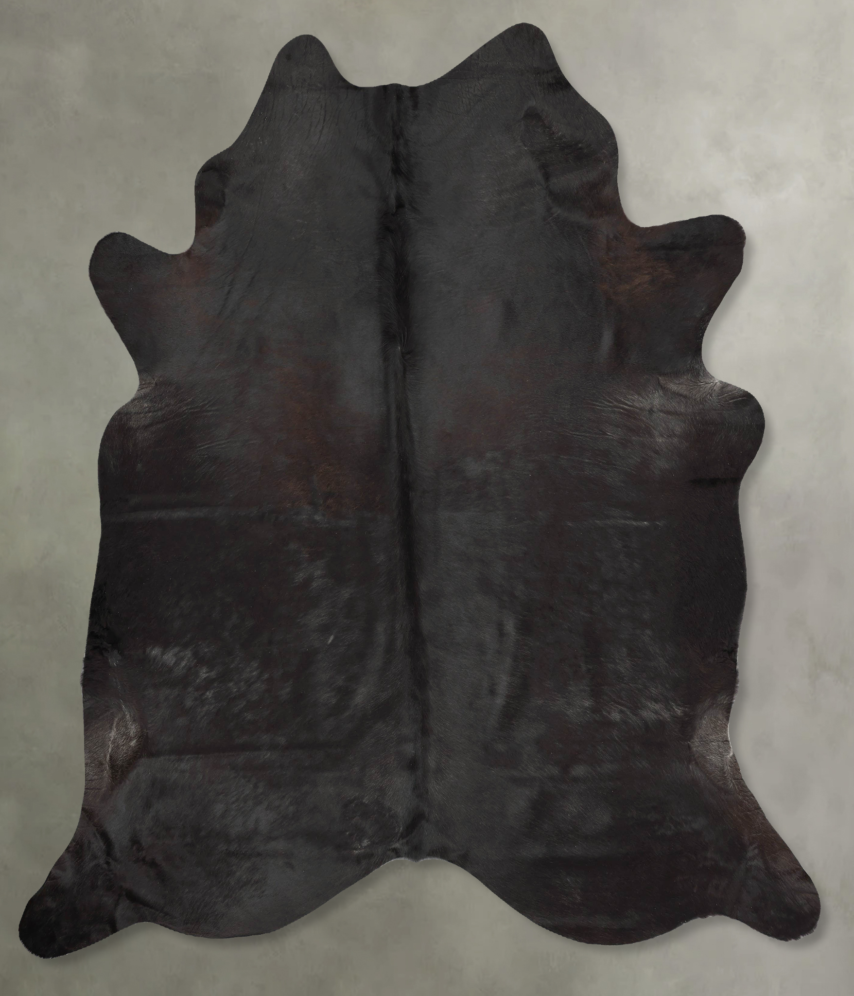 Solid Black Cowhide Rug #B29356