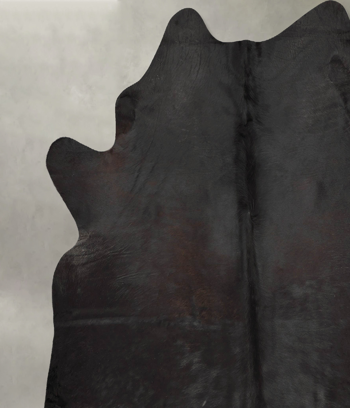 Solid Black XX-Large Brazilian Cowhide Rug 8'1"H x 6'11"W #B29356 by Hudson Hides