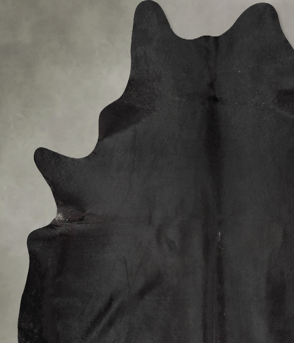 Solid Black XX-Large Brazilian Cowhide Rug 7'8"H x 6'9"W #B29357 by Hudson Hides