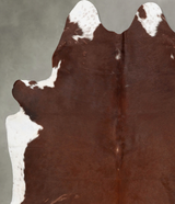 Brown and White Regular XX-Large Brazilian Cowhide Rug 7'10"H x 6'10"W #B29361 by Hudson Hides