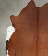 Brown and White Regular XX-Large Brazilian Cowhide Rug 8'3"H x 7'2"W #B29362 by Hudson Hides