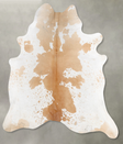 Beige and White XX-Large Brazilian Cowhide Rug 7'9"H x 6'7"W #B29366 by Hudson Hides