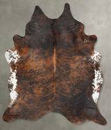 Dark Brindle XX-Large Brazilian Cowhide Rug 8'11"H x 7'1"W #B29376 by Hudson Hides