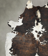 Tricolor XX-Large Brazilian Cowhide Rug 9'6"H x 7'8"W #B29378 by Hudson Hides