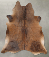 Medium Brindle XX-Large Brazilian Cowhide Rug 7'10"H x 6'8"W #B29381 by Hudson Hides