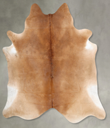 Beige XX-Large Brazilian Cowhide Rug 8'7"H x 7'8"W #B29383 by Hudson Hides