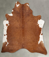 Brown and White Regular XX-Large Brazilian Cowhide Rug 9'2"H x 7'10"W #B29384 by Hudson Hides