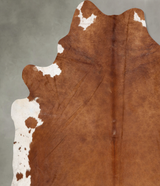Brown and White Regular XX-Large Brazilian Cowhide Rug 9'2"H x 7'10"W #B29384 by Hudson Hides