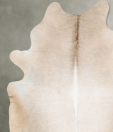 Ivory with Beige XX-Large Brazilian Cowhide Rug 8'0"H x 6'10"W #B29385 by Hudson Hides