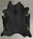 Solid Black XX-Large Brazilian Cowhide Rug 8'2"H x 6'10"W #B29393 by Hudson Hides