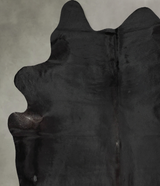 Solid Black XX-Large Brazilian Cowhide Rug 8'2"H x 6'10"W #B29393 by Hudson Hides