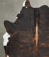 Dark Brindle XX-Large Brazilian Cowhide Rug 8'1"H x 6'8"W #B29395 by Hudson Hides