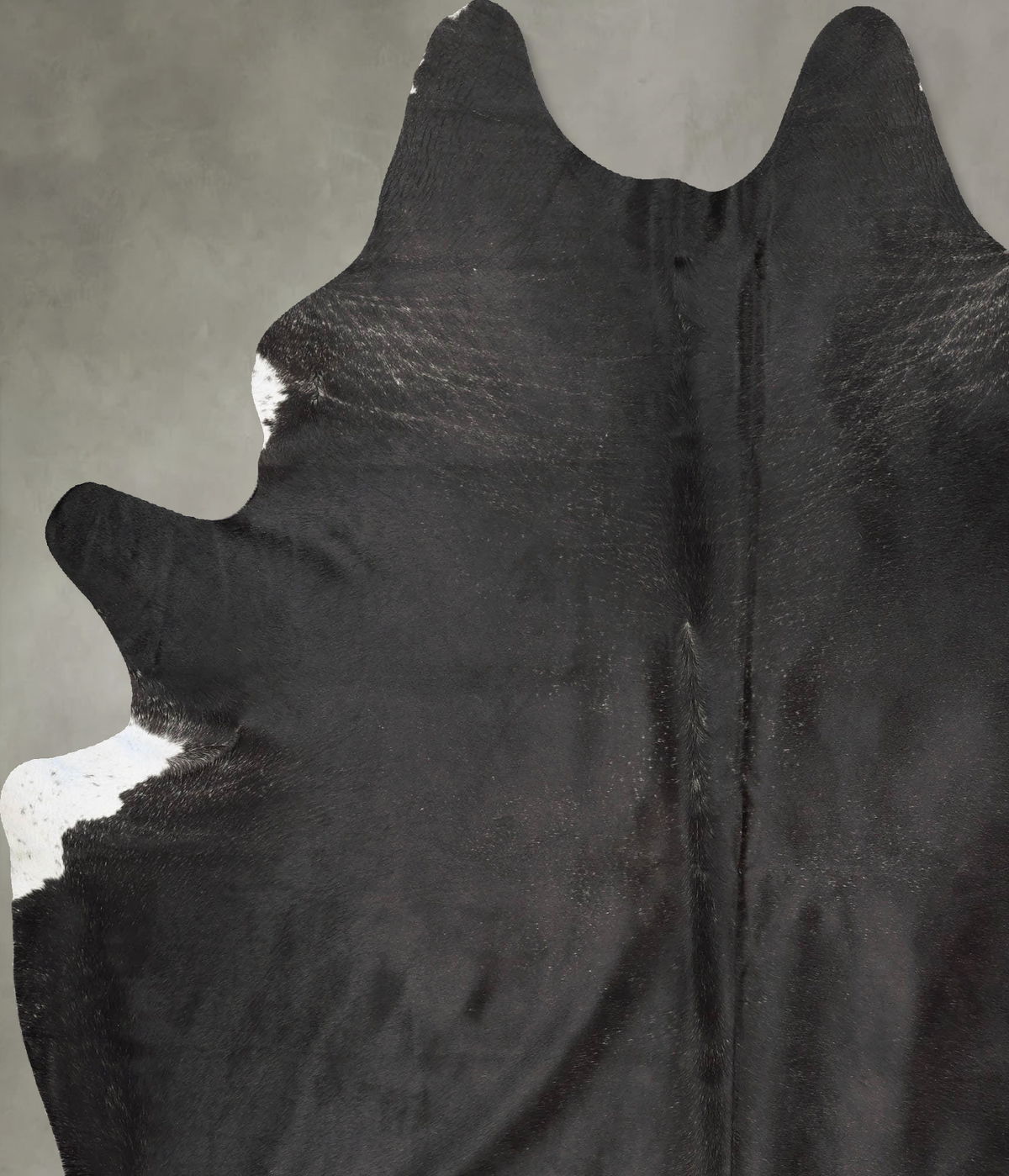Solid Black XX-Large Brazilian Cowhide Rug 8'8"H x 6'10"W #B29396 by Hudson Hides