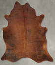 Medium Brindle XX-Large Brazilian Cowhide Rug 7'10"H x 7'6"W #B29397 by Hudson Hides