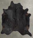 Solid Black XX-Large Brazilian Cowhide Rug 8'6"H x 6'8"W #B29400 by Hudson Hides