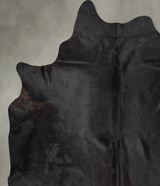 Solid Black XX-Large Brazilian Cowhide Rug 8'6"H x 6'8"W #B29400 by Hudson Hides