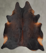 Chocolate XX-Large Brazilian Cowhide Rug 7'11"H x 7'0"W #B29401 by Hudson Hides