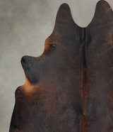 Chocolate XX-Large Brazilian Cowhide Rug 7'11"H x 7'0"W #B29401 by Hudson Hides