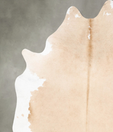 Beige and White XX-Large Brazilian Cowhide Rug 8'2"H x 6'5"W #B29402 by Hudson Hides