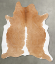 Beige and White XX-Large Brazilian Cowhide Rug 8'1"H x 6'6"W #B29406 by Hudson Hides