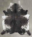 Salt and Pepper Black XX-Large Brazilian Cowhide Rug 8'7"H x 6'8"W #B29407 by Hudson Hides