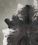 Salt and Pepper Black XX-Large Brazilian Cowhide Rug 8'7"H x 6'8"W #B29407 by Hudson Hides