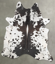 Salt and Pepper Black XX-Large Brazilian Cowhide Rug 8'8"H x 6'11"W #B29408 by Hudson Hides